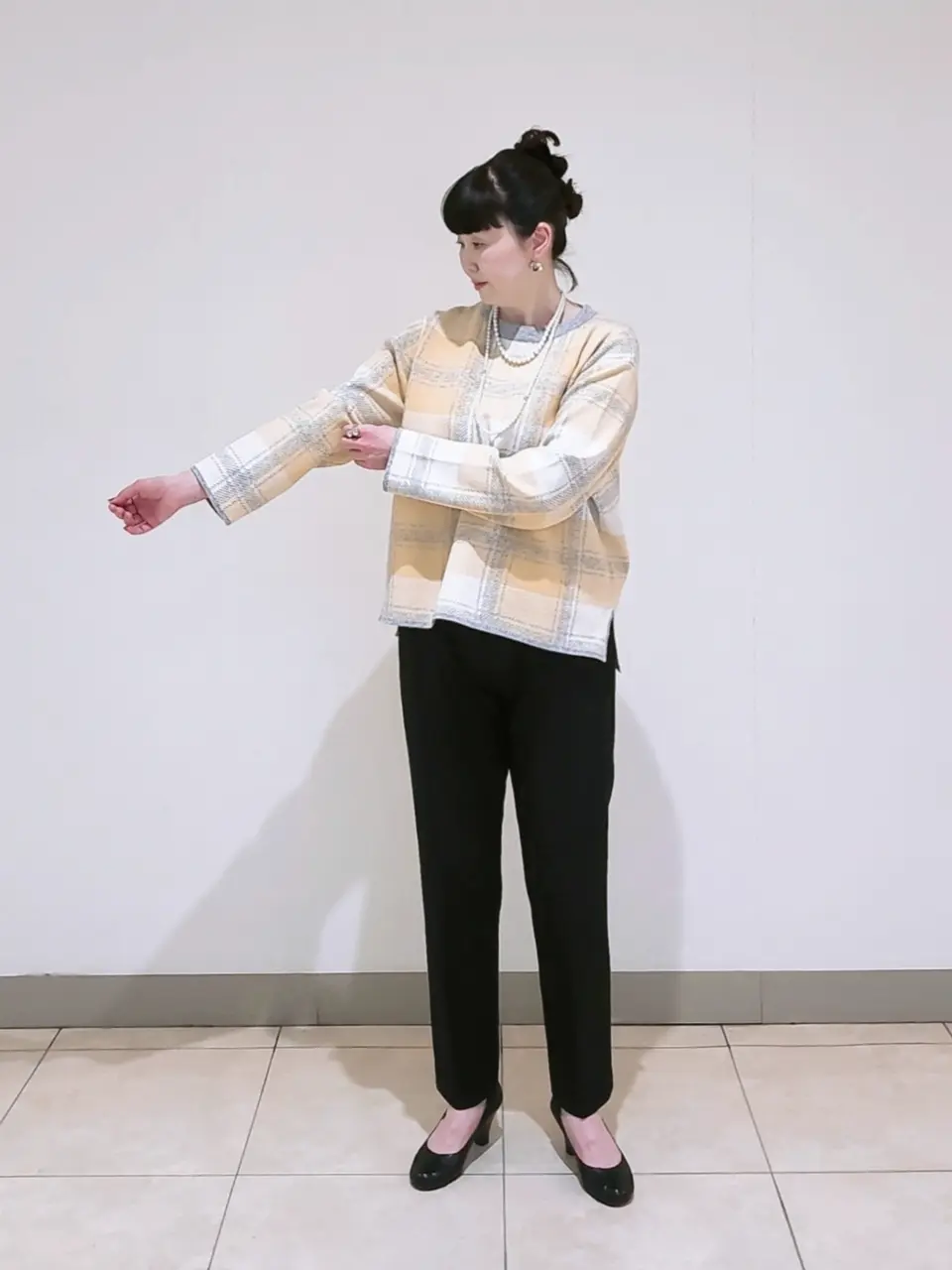 J.PRESS LADIES L スタッフ コーディネート画像