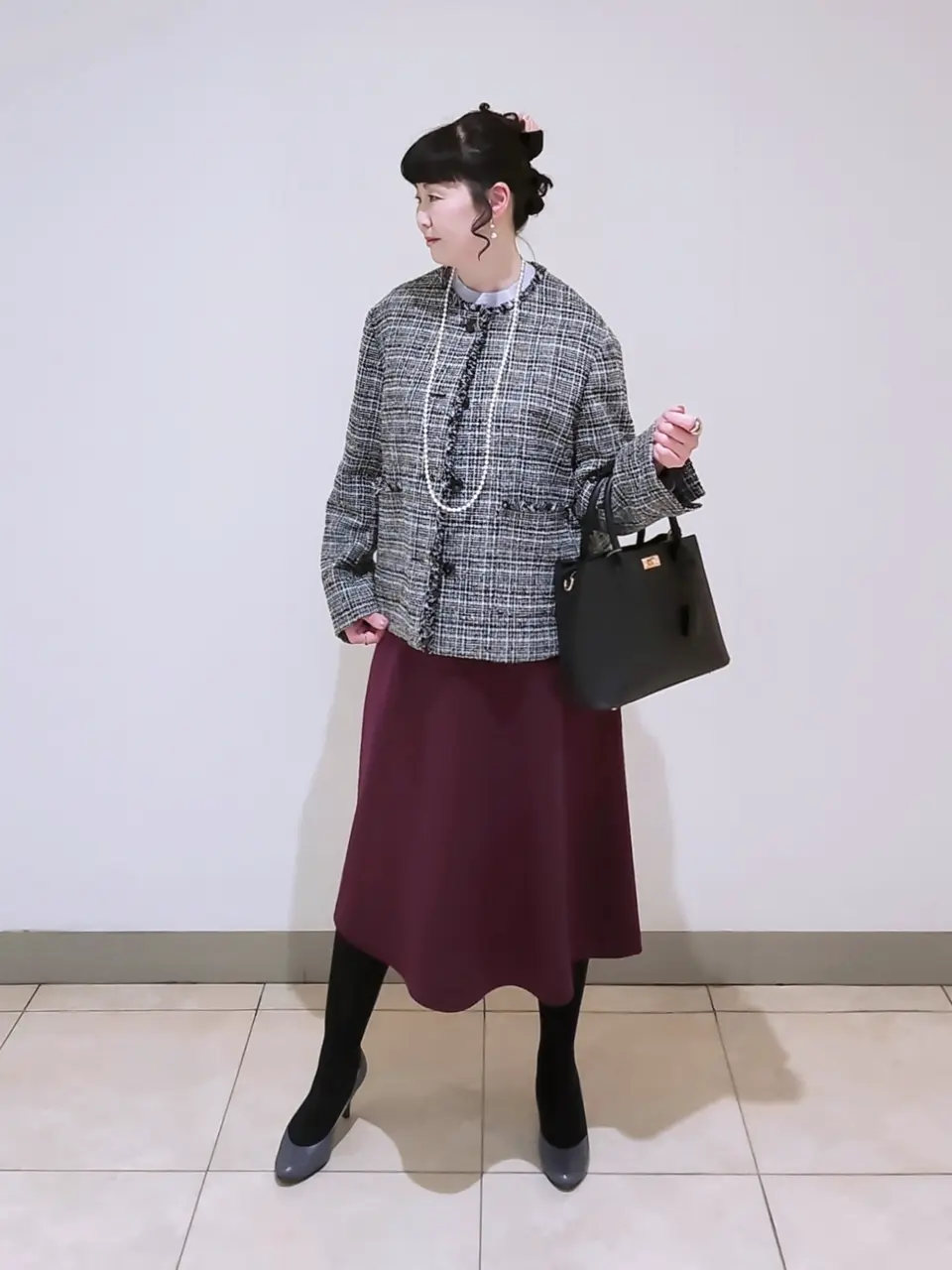 J.PRESS LADIES L スタッフ コーディネート画像