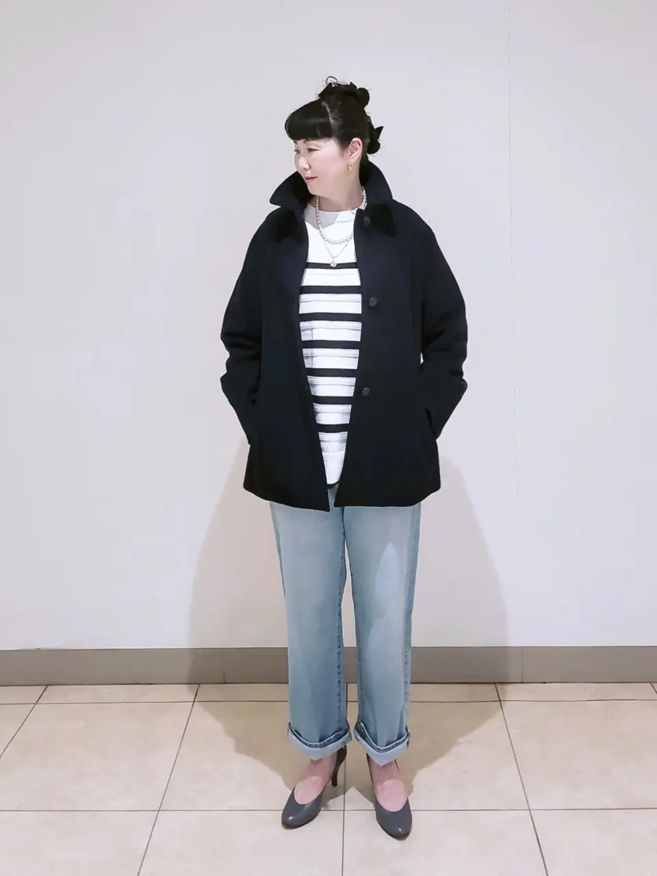 J.PRESS LADIES L スタッフ コーディネート画像