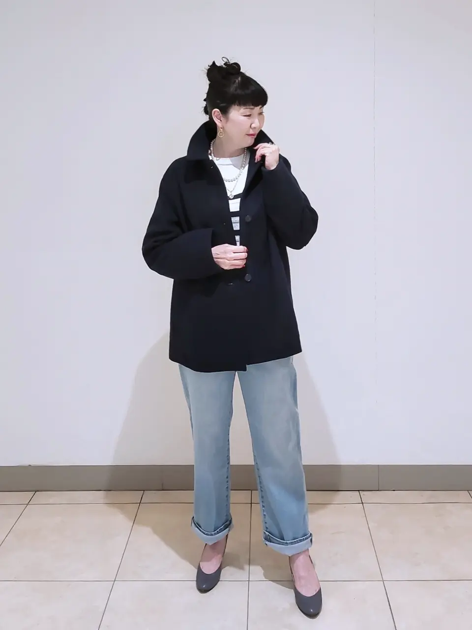 J.PRESS LADIES L スタッフ コーディネート画像