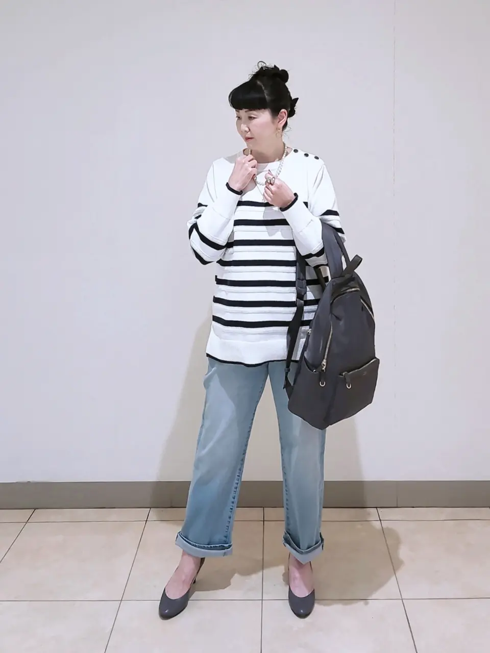 J.PRESS LADIES L スタッフ コーディネート画像