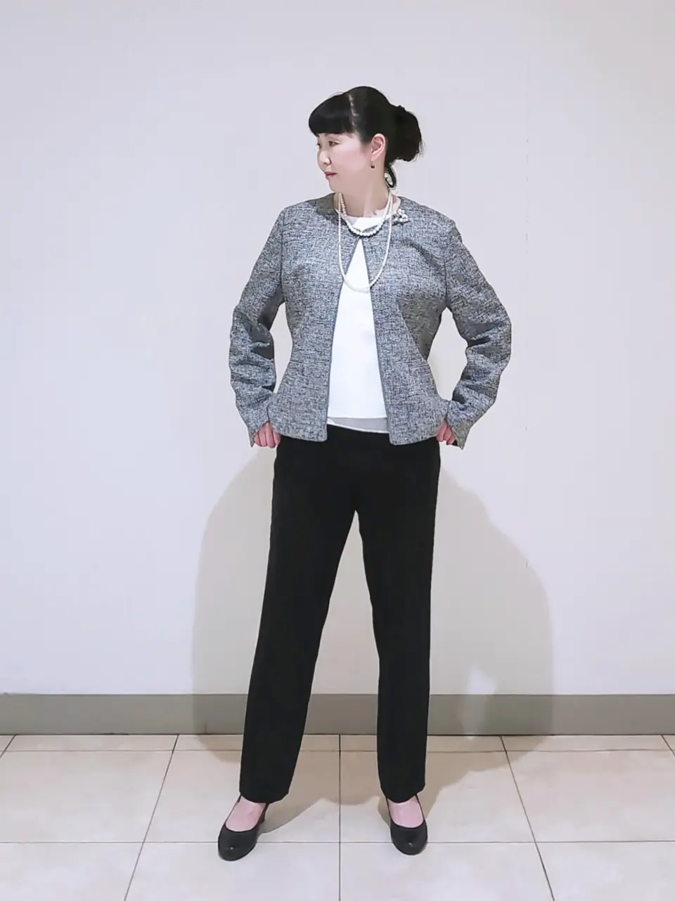 J.PRESS LADIES L スタッフ コーディネート画像