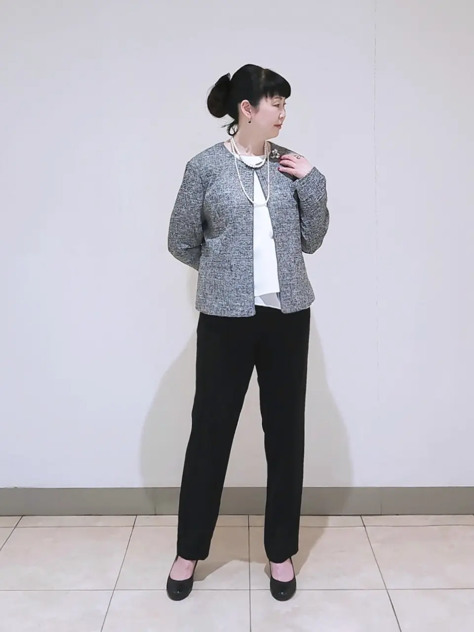 J.PRESS LADIES L スタッフ コーディネート画像