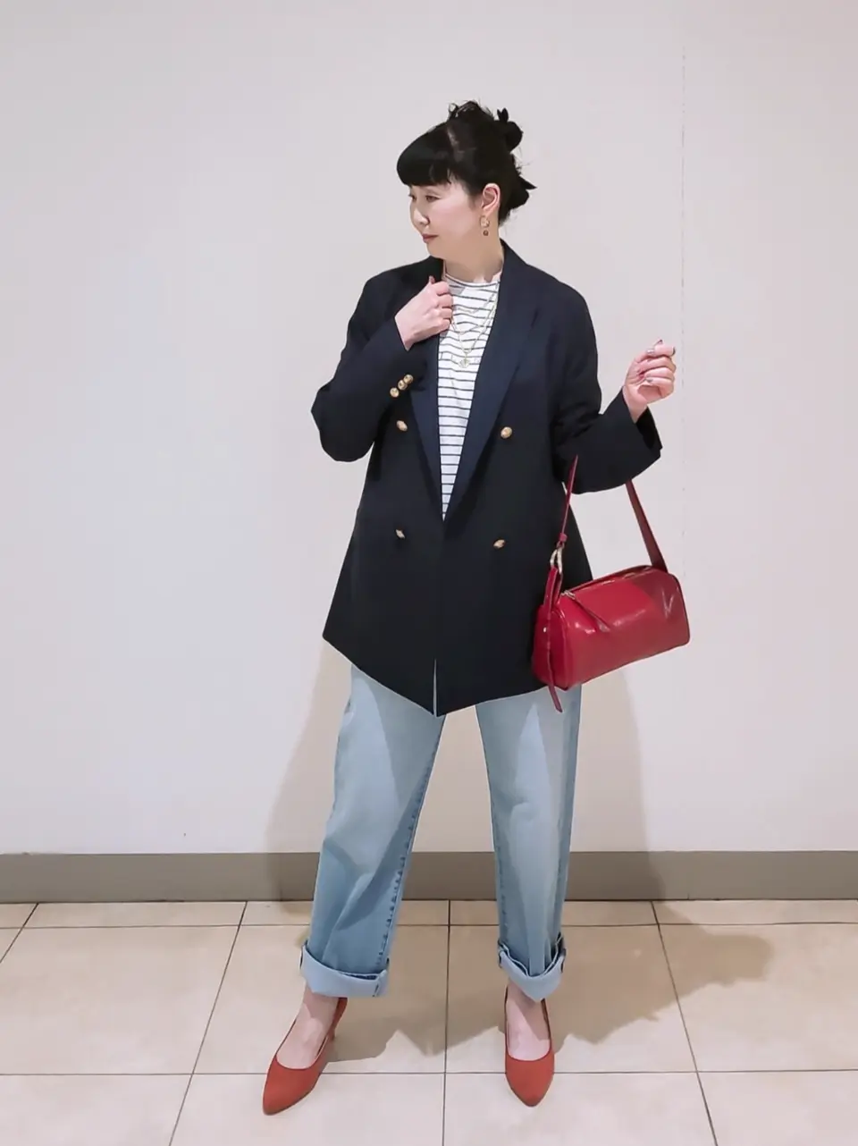 J.PRESS LADIES L スタッフ コーディネート画像