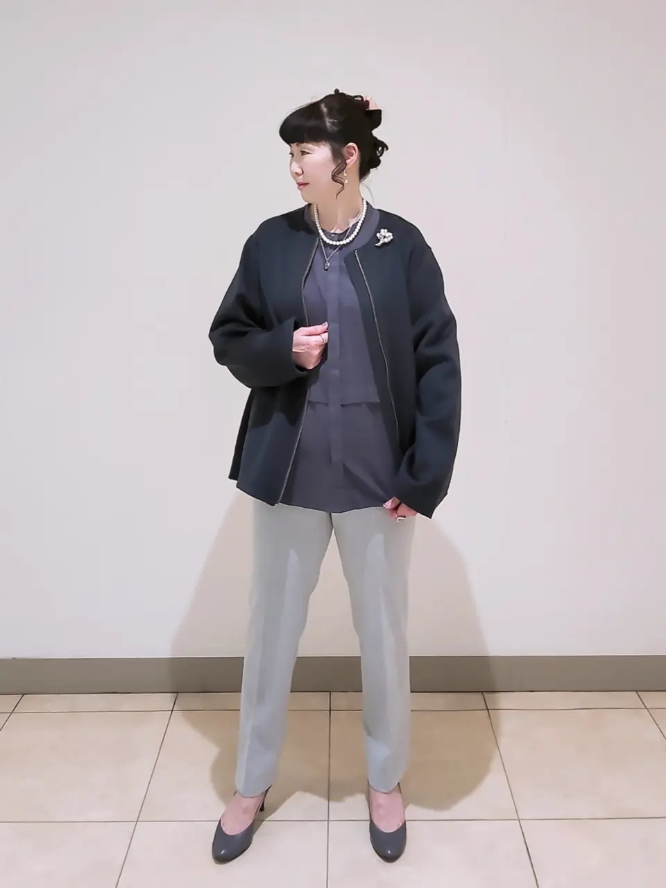 J.PRESS LADIES L スタッフ コーディネート画像