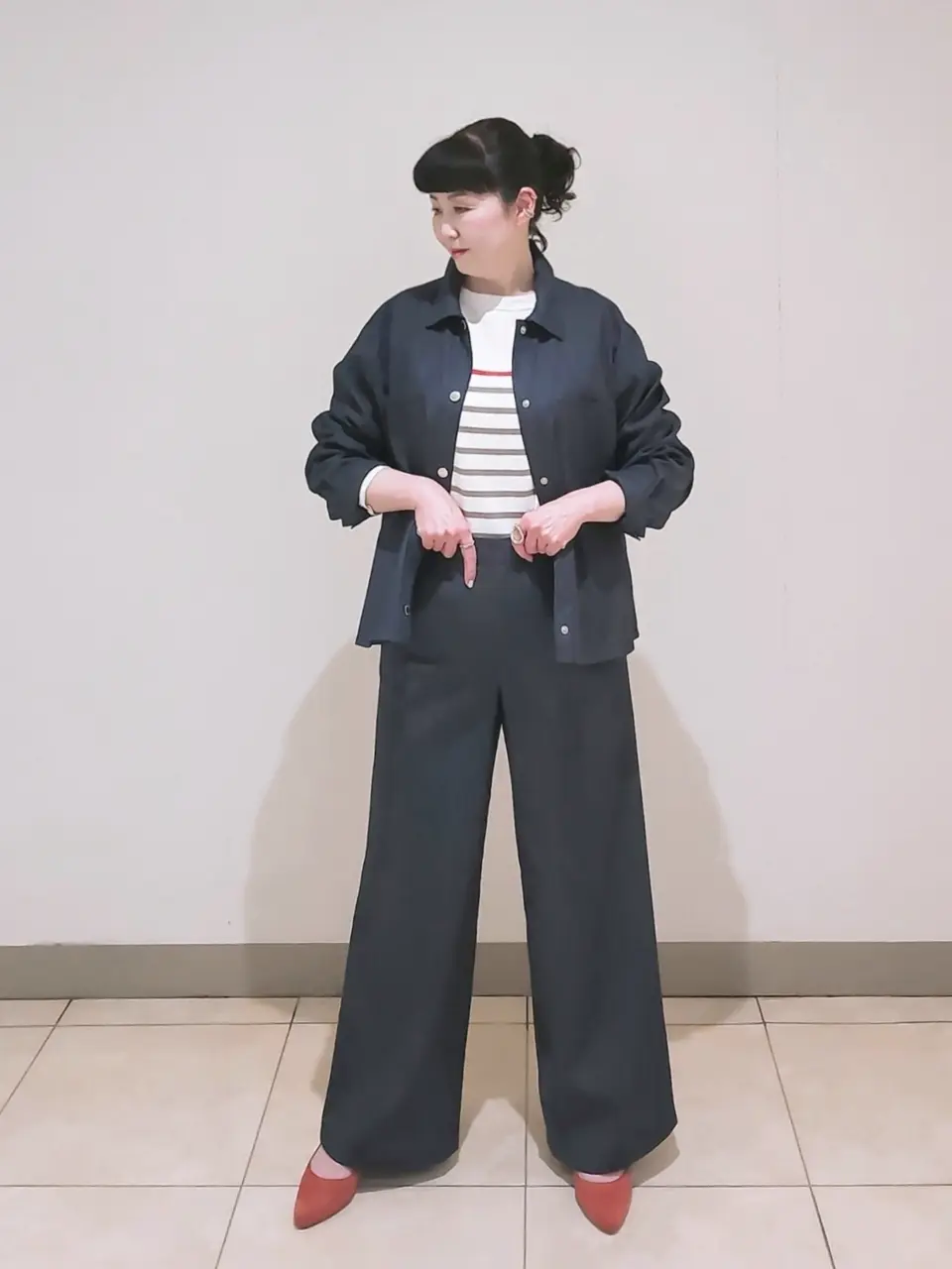 J.PRESS LADIES L スタッフ コーディネート画像