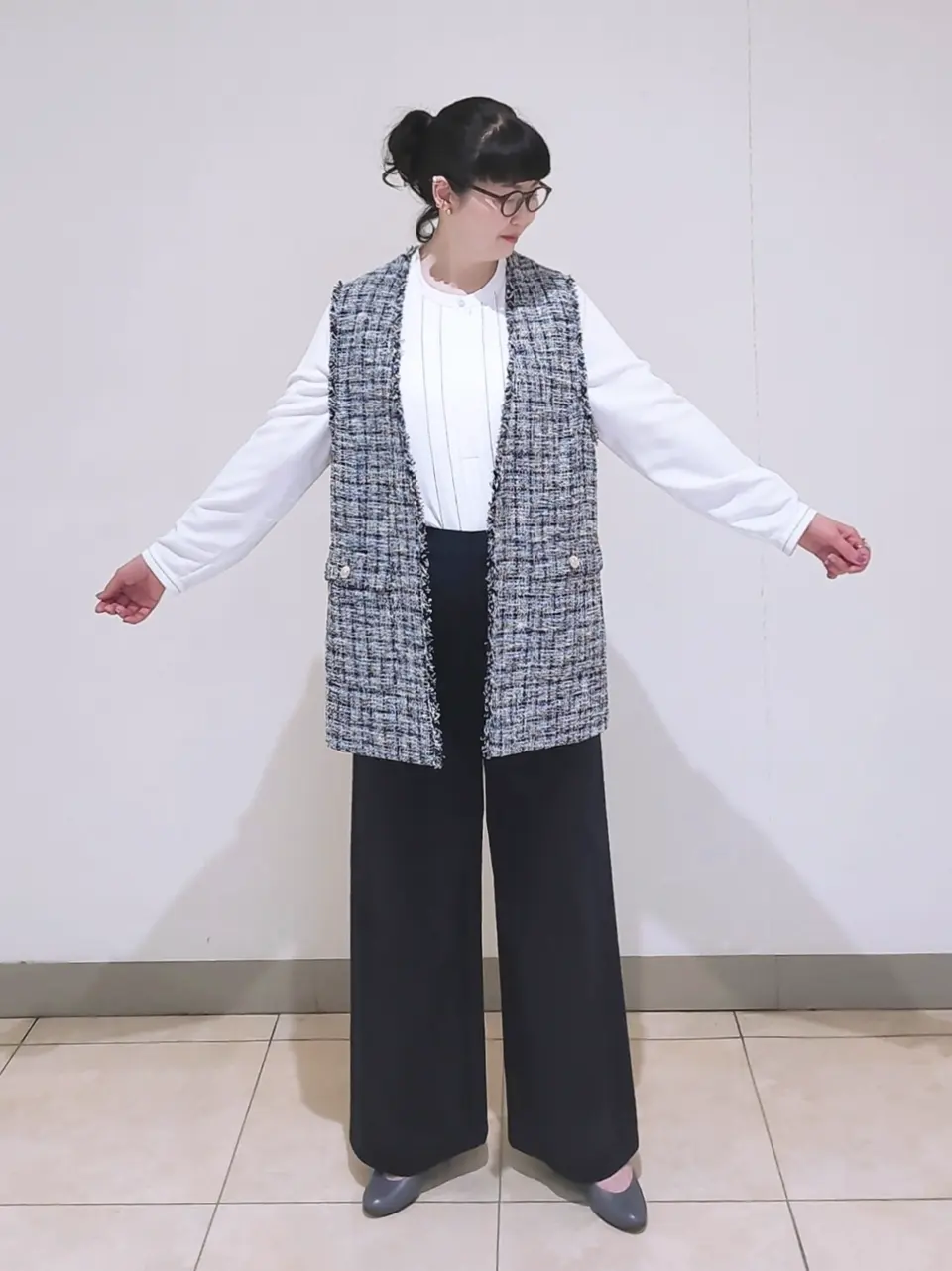 J.PRESS LADIES L スタッフ コーディネート画像