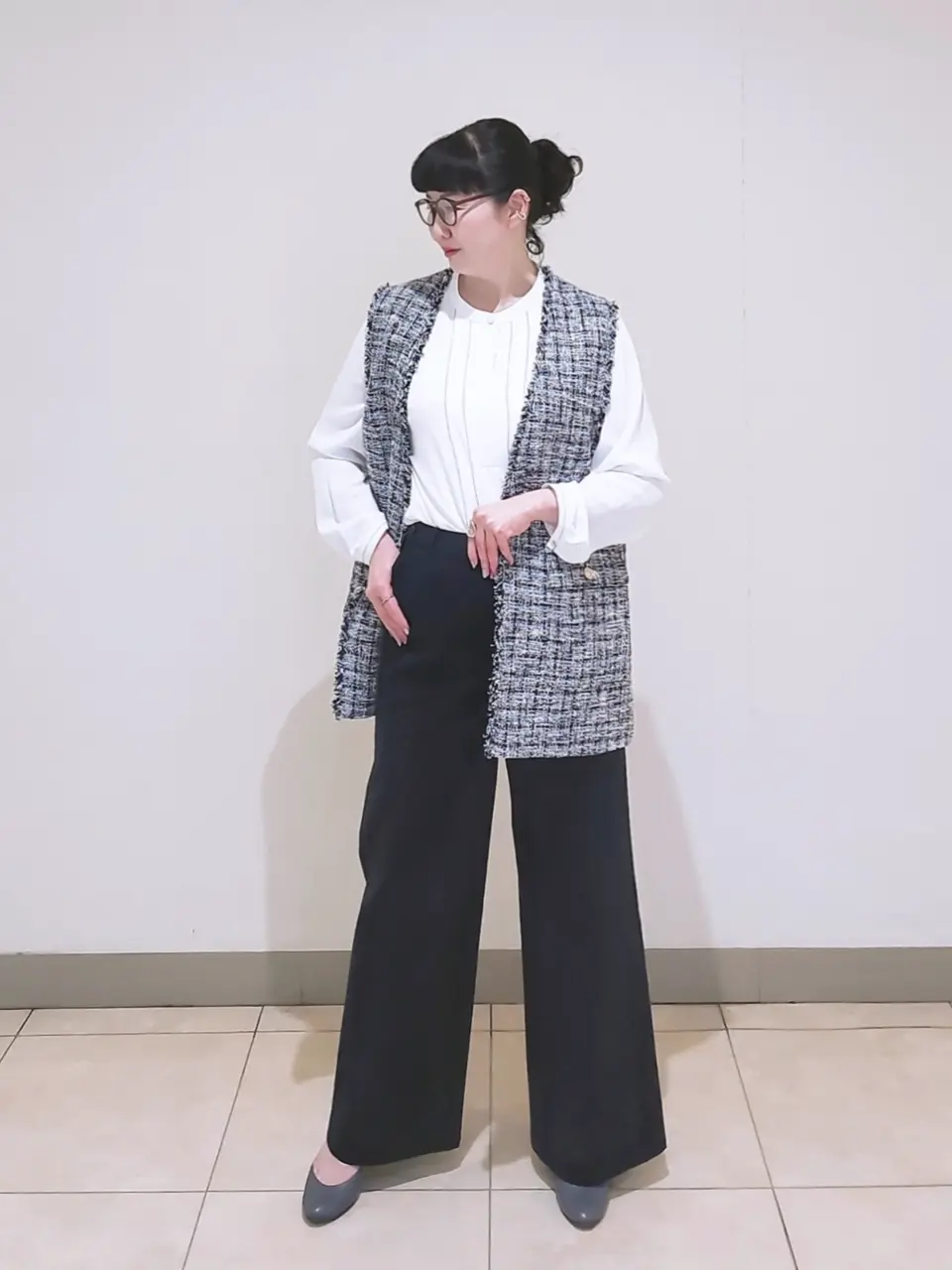 J.PRESS LADIES L スタッフ コーディネート画像