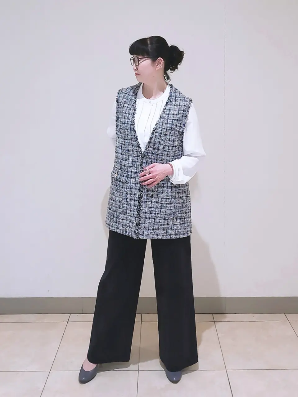 J.PRESS LADIES L スタッフ コーディネート画像