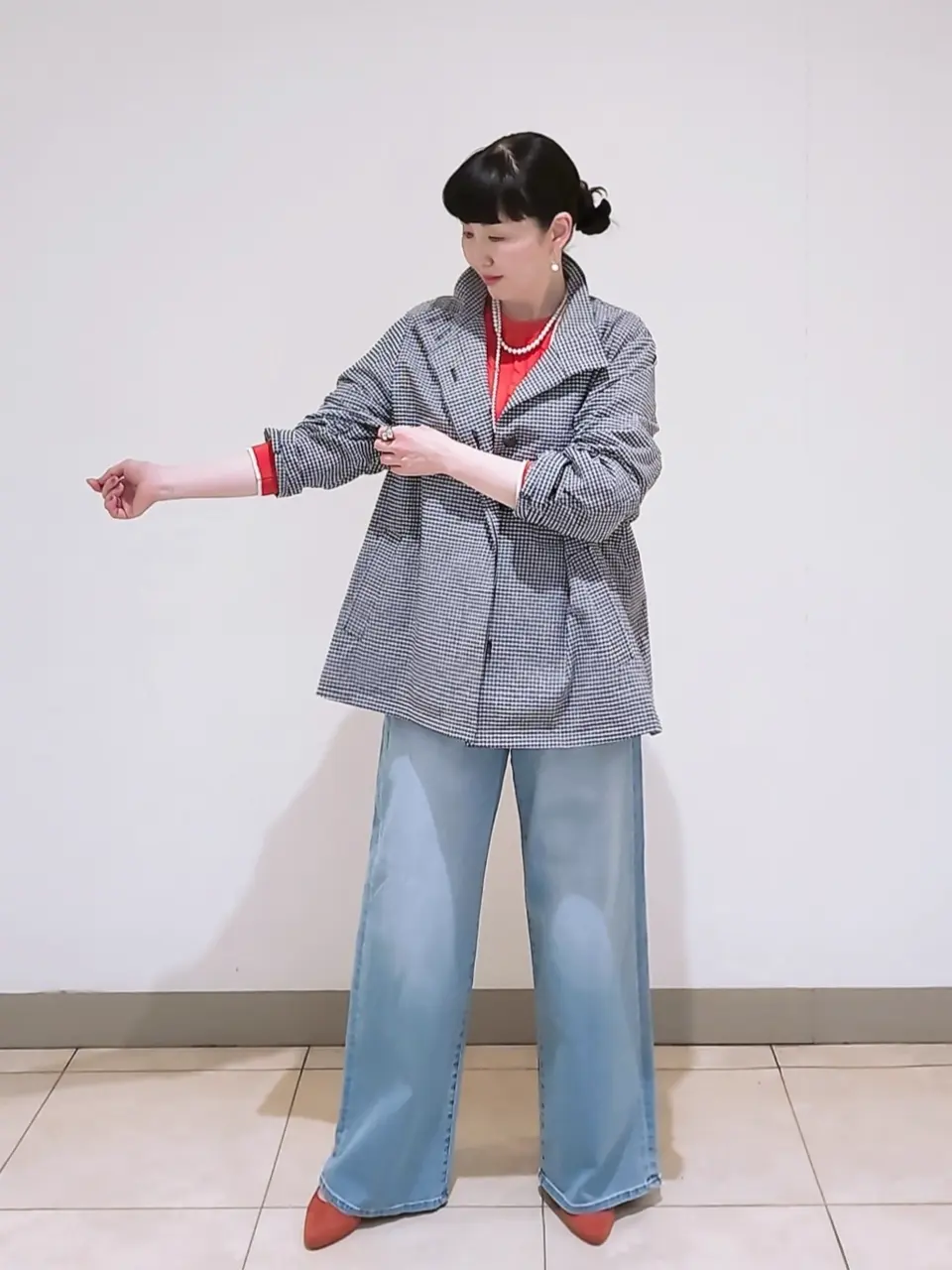 J.PRESS LADIES L スタッフ コーディネート画像