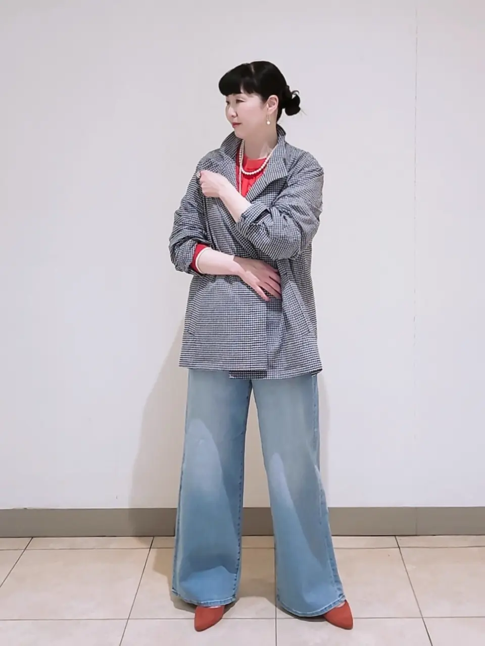 J.PRESS LADIES L スタッフ コーディネート画像