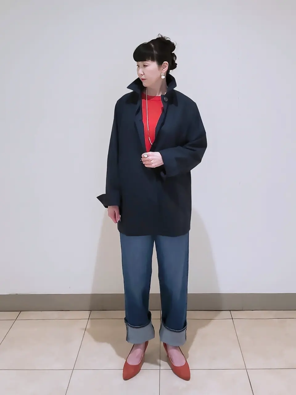 J.PRESS LADIES L スタッフ コーディネート画像