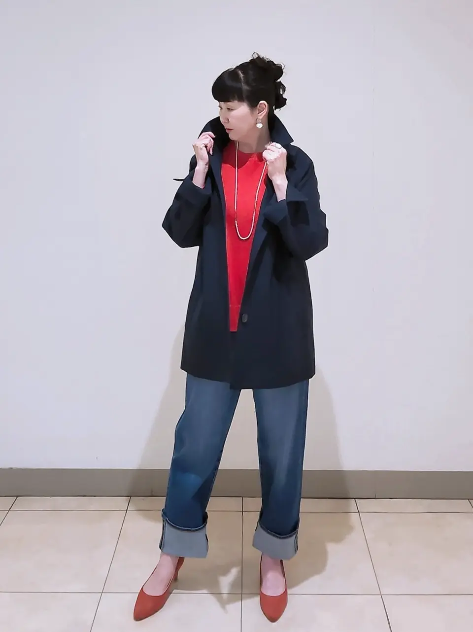 J.PRESS LADIES L スタッフ コーディネート画像