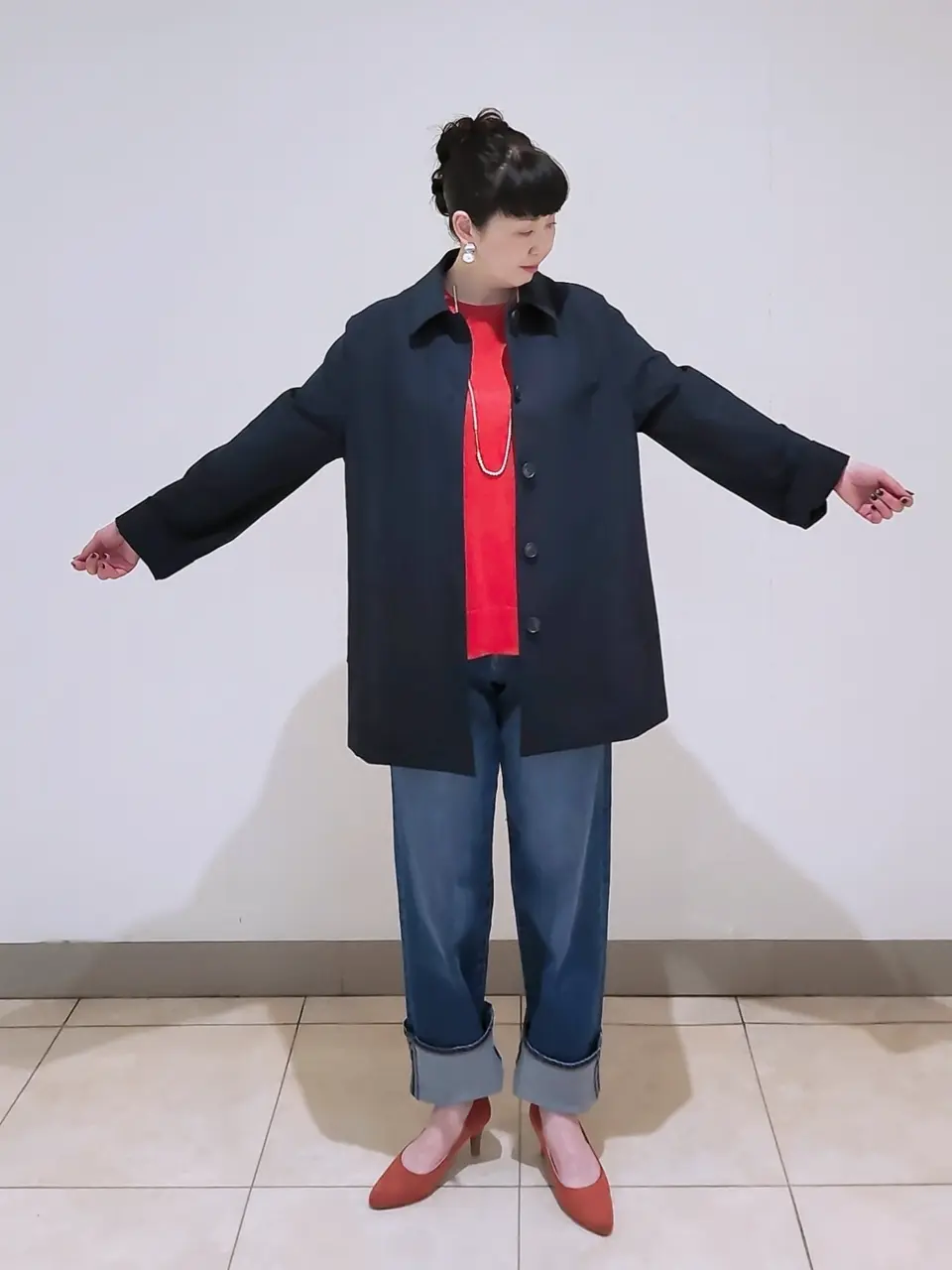 J.PRESS LADIES L スタッフ コーディネート画像