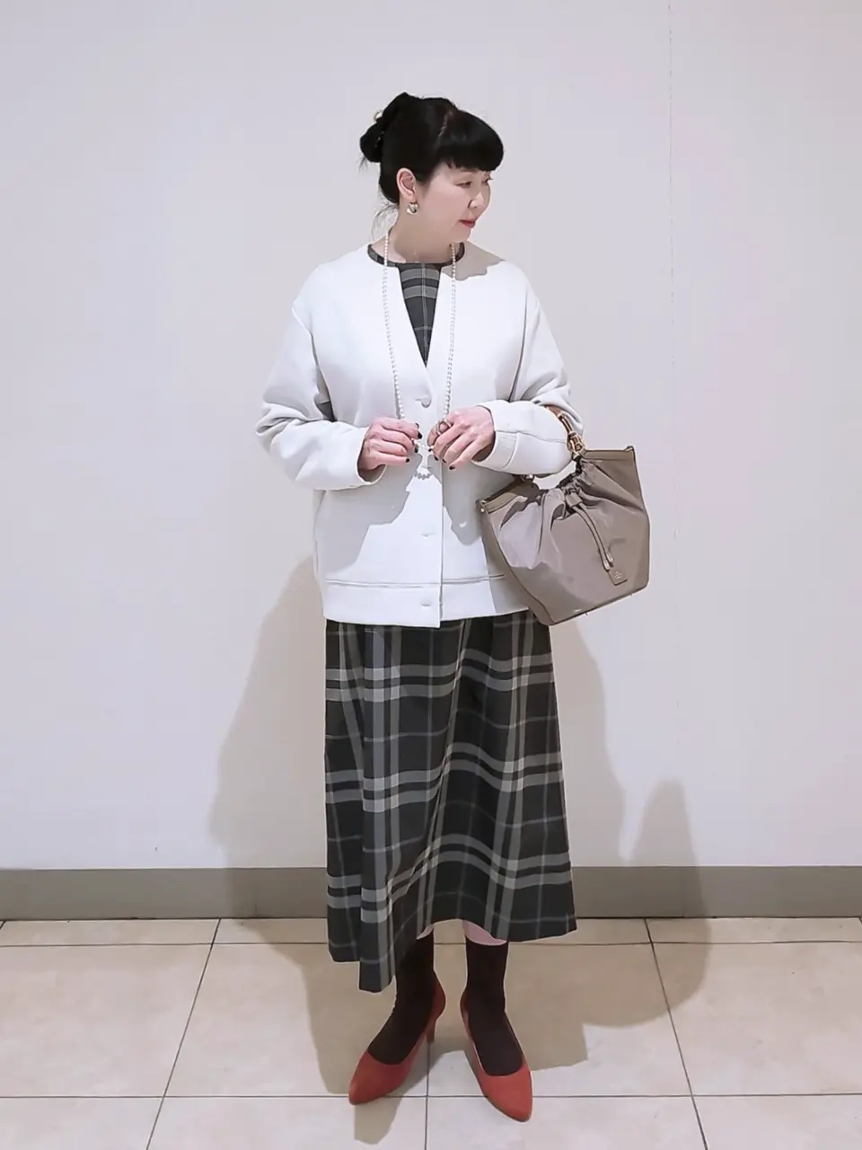 J.PRESS LADIES L スタッフ コーディネート画像