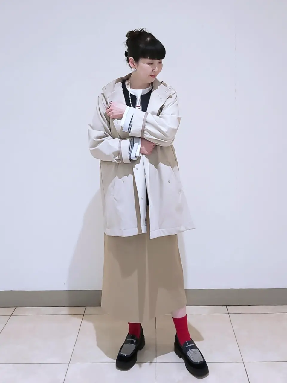 J.PRESS LADIES L スタッフ コーディネート画像