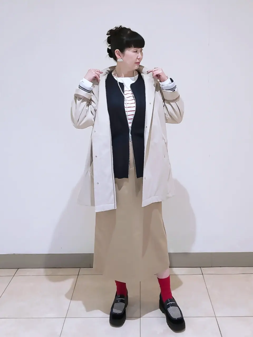 J.PRESS LADIES L スタッフ コーディネート画像