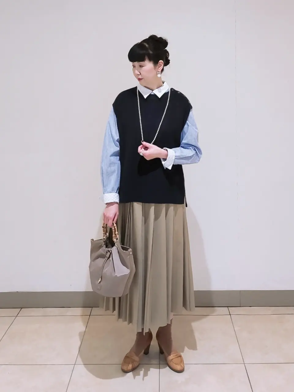 J.PRESS LADIES L スタッフ コーディネート画像