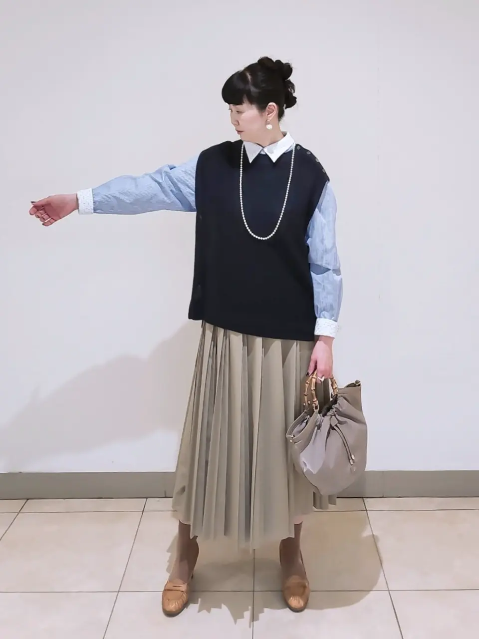 J.PRESS LADIES L スタッフ コーディネート画像