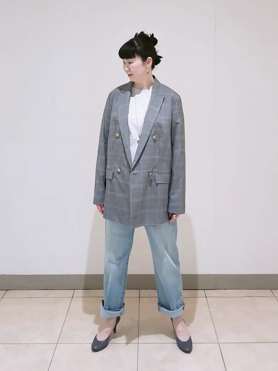 J.PRESS LADIES L スタッフ コーディネート画像