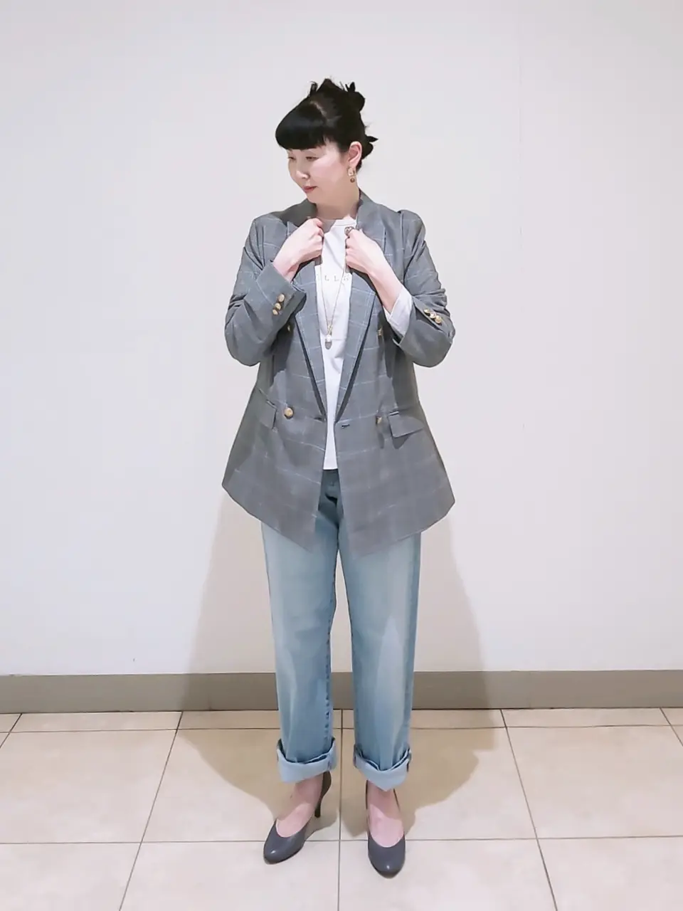 J.PRESS LADIES L スタッフ コーディネート画像