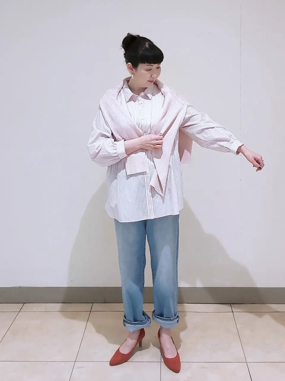 J.PRESS LADIES L スタッフ コーディネート画像