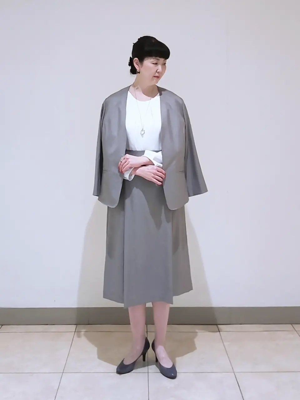 J.PRESS LADIES L スタッフ コーディネート画像