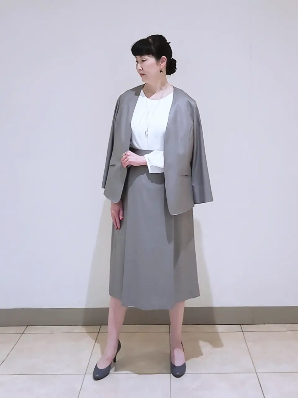 J.PRESS LADIES L スタッフ コーディネート画像