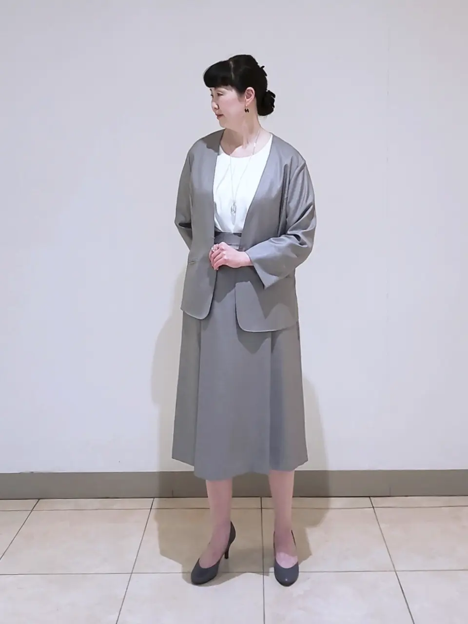 J.PRESS LADIES L スタッフ コーディネート画像