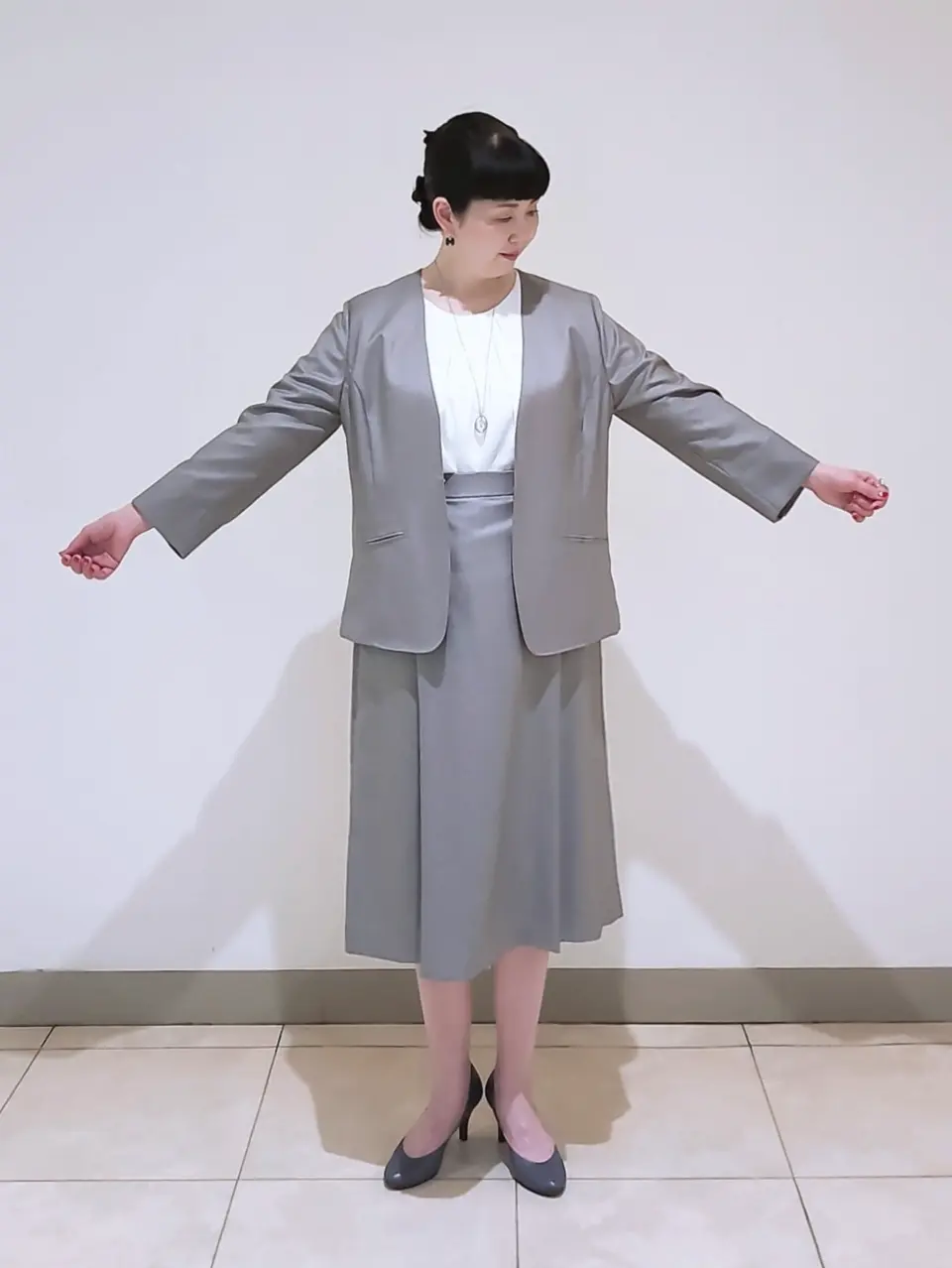 J.PRESS LADIES L スタッフ コーディネート画像