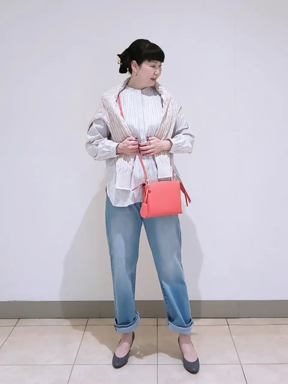 J.PRESS LADIES L スタッフ コーディネート画像