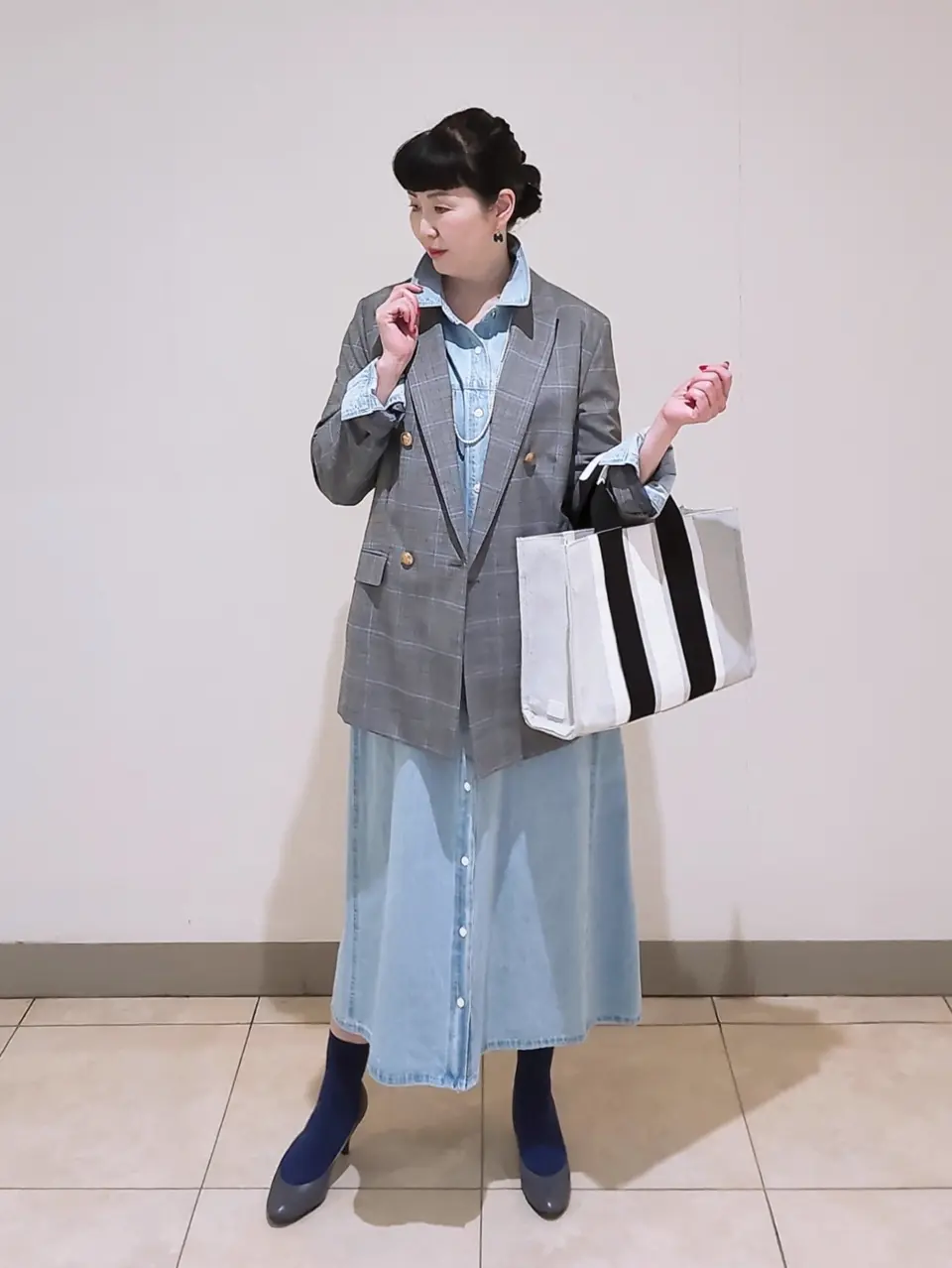 J.PRESS LADIES L スタッフ コーディネート画像