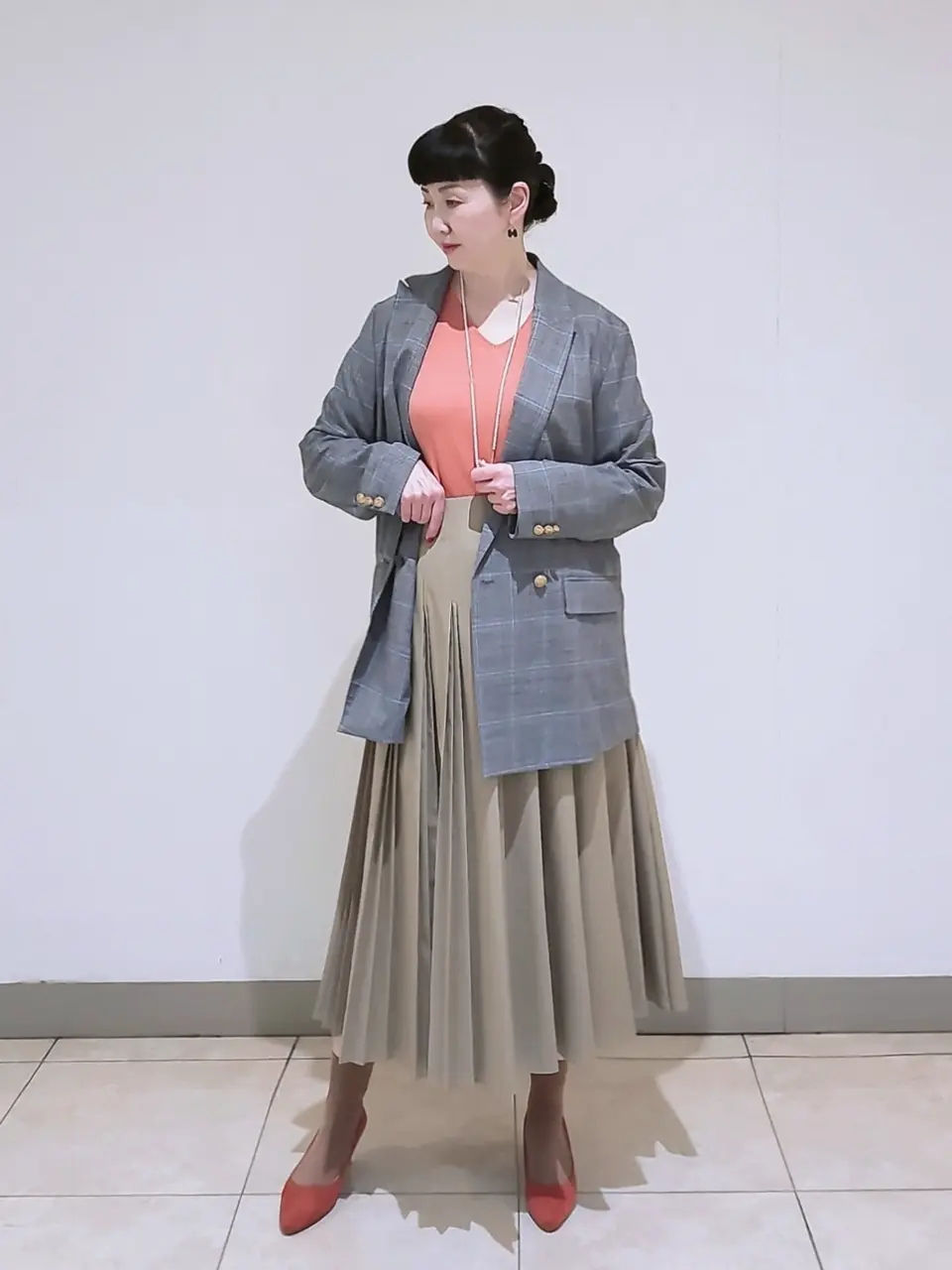 J.PRESS LADIES L スタッフ コーディネート画像