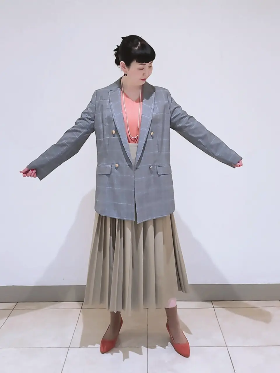 J.PRESS LADIES L スタッフ コーディネート画像