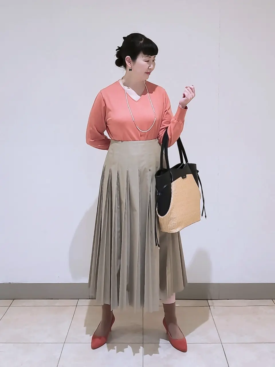 J.PRESS LADIES L スタッフ コーディネート画像