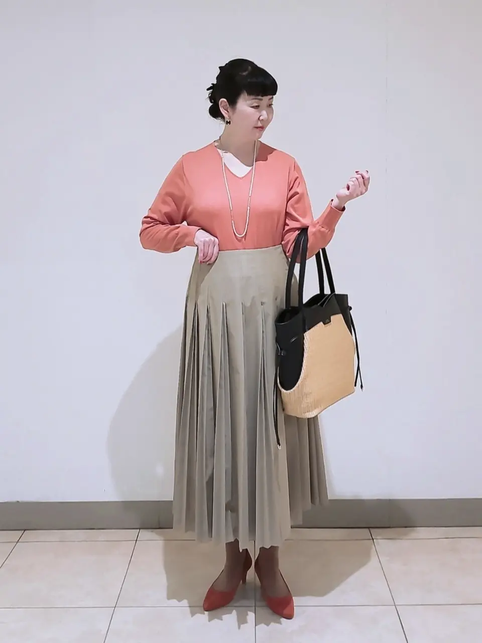 J.PRESS LADIES L スタッフ コーディネート画像