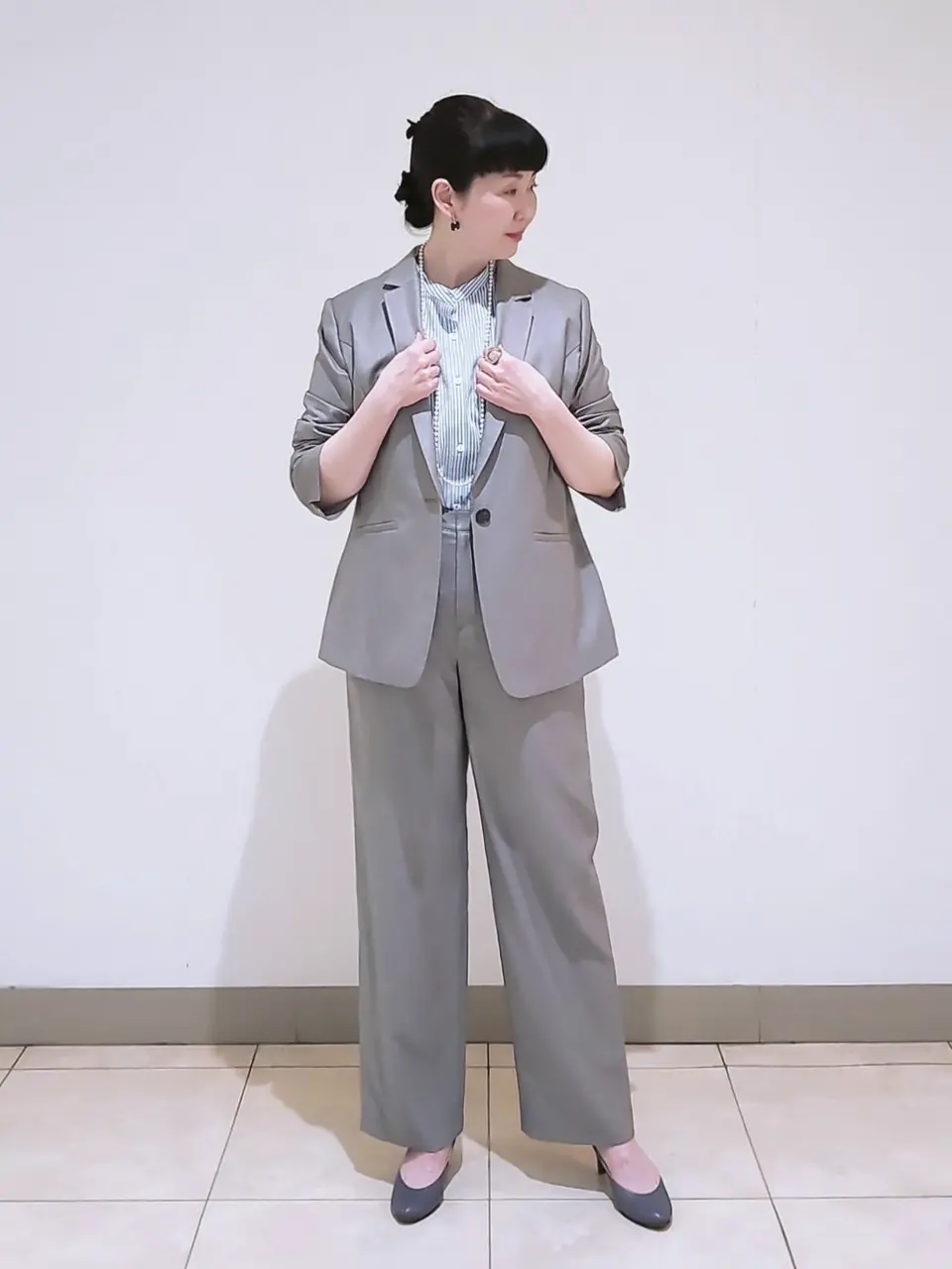 J.PRESS LADIES L スタッフ コーディネート画像