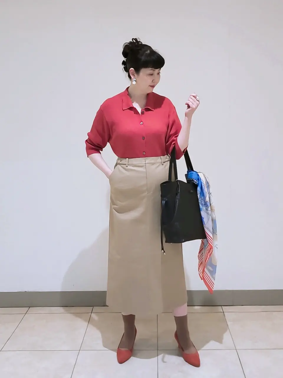 J.PRESS LADIES L スタッフ コーディネート画像