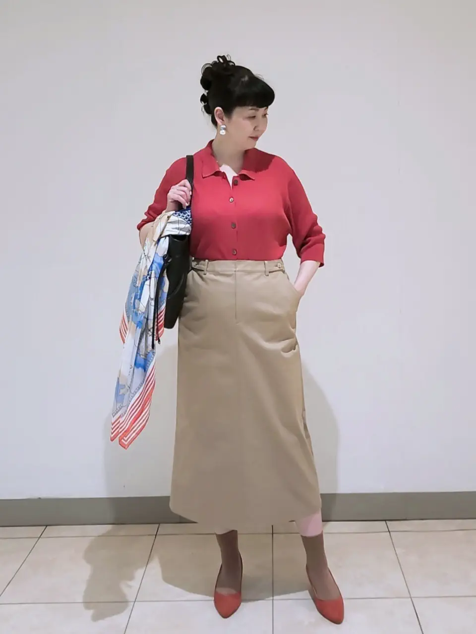 J.PRESS LADIES L スタッフ コーディネート画像