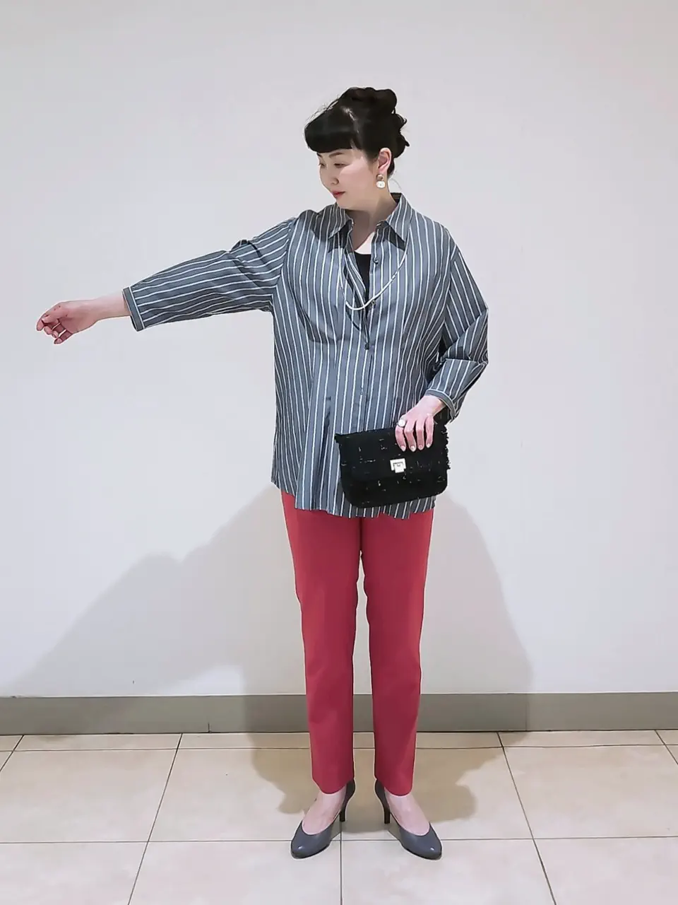 J.PRESS LADIES L スタッフ コーディネート画像