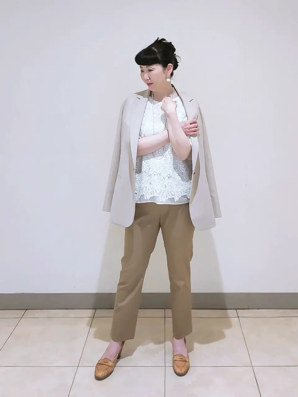 J.PRESS LADIES L スタッフ コーディネート画像