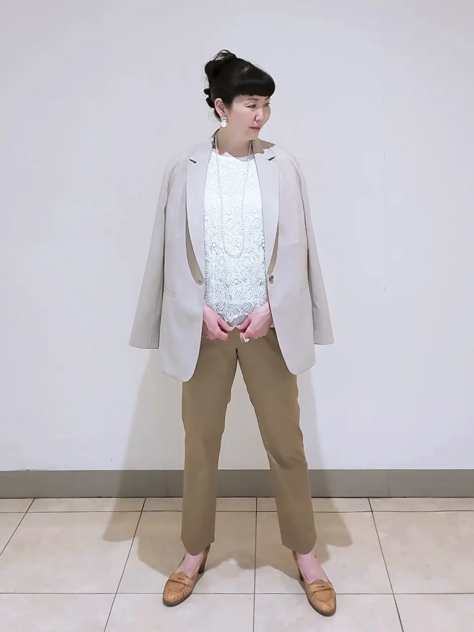 J.PRESS LADIES L スタッフ コーディネート画像