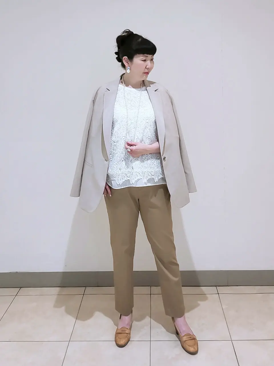 J.PRESS LADIES L スタッフ コーディネート画像