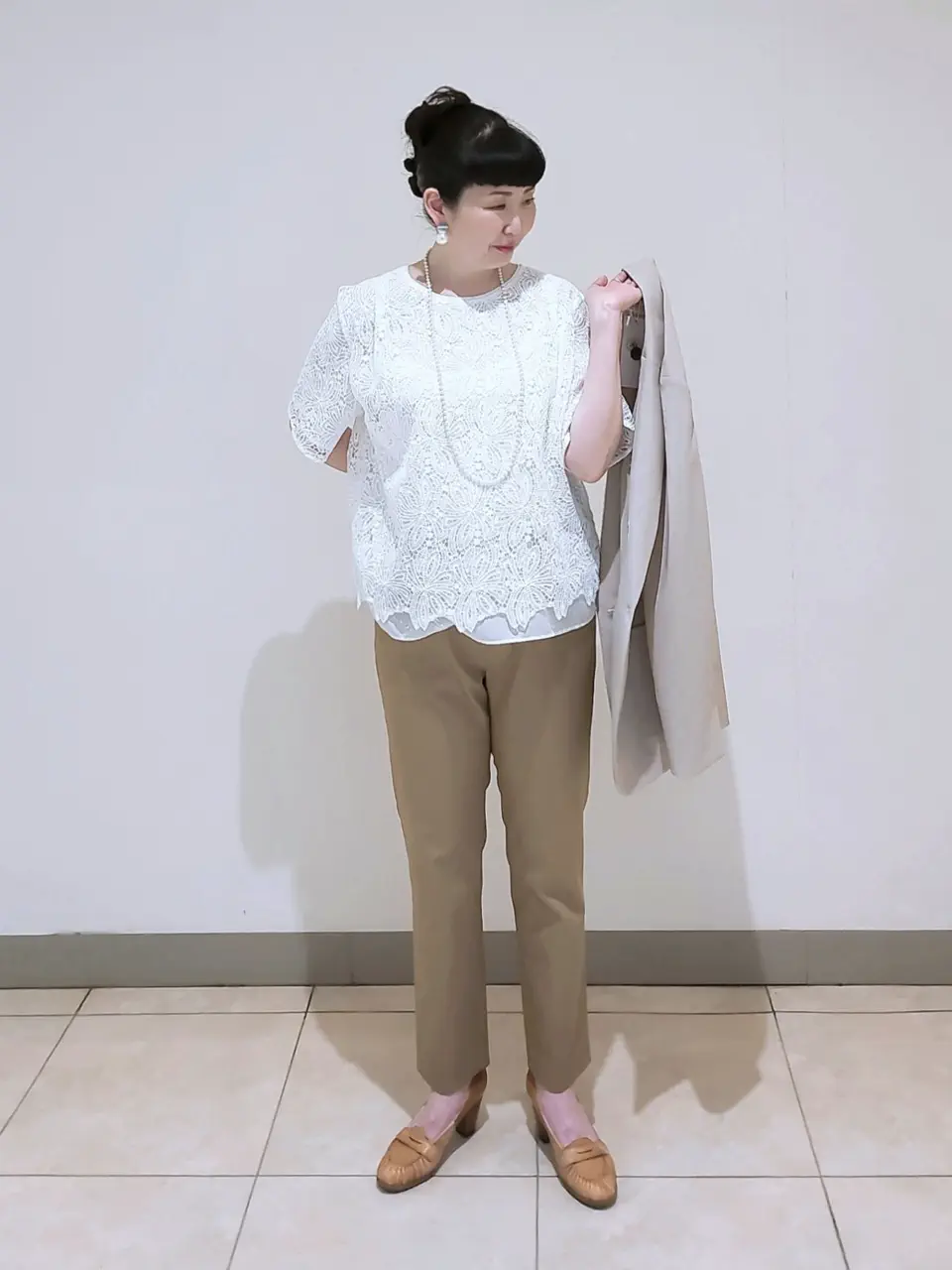 J.PRESS LADIES L スタッフ コーディネート画像