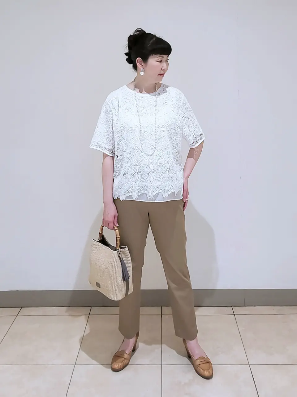 J.PRESS LADIES L スタッフ コーディネート画像