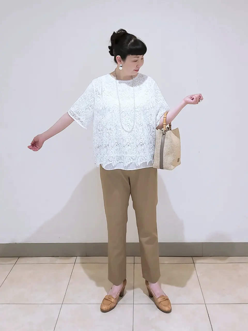 J.PRESS LADIES L スタッフ コーディネート画像