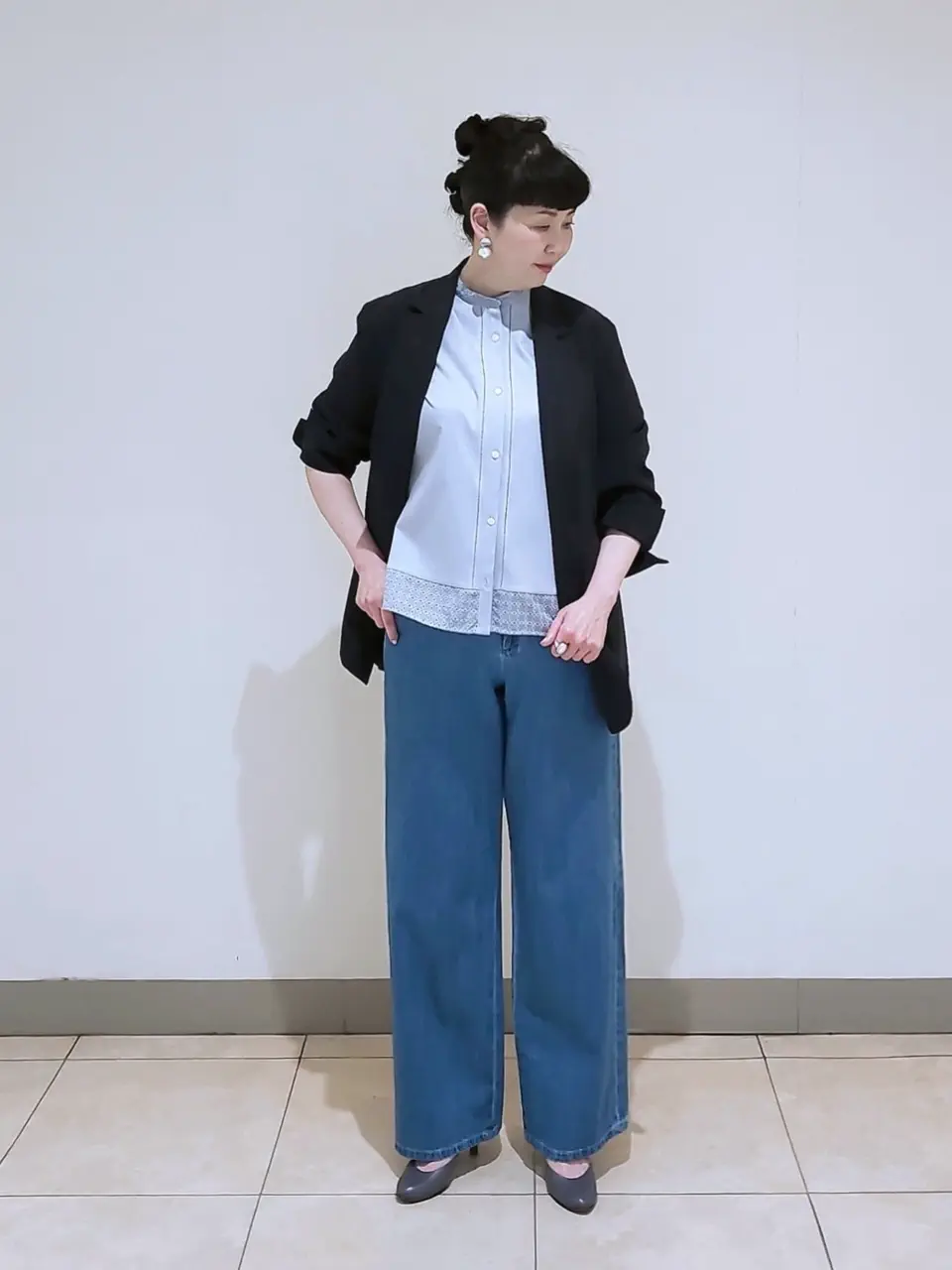 J.PRESS LADIES L スタッフ コーディネート画像