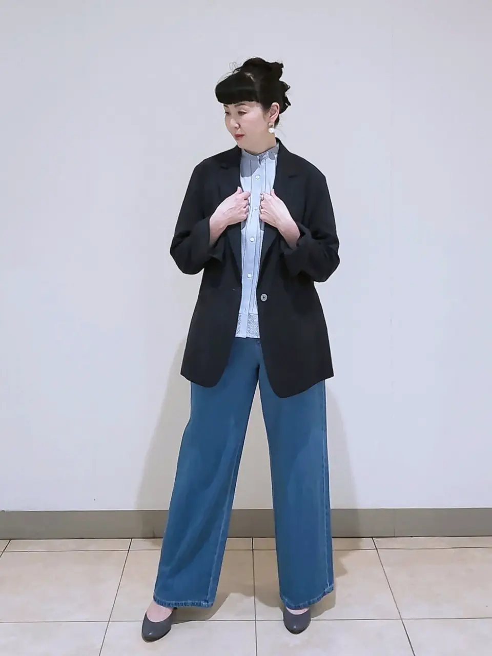 J.PRESS LADIES L スタッフ コーディネート画像