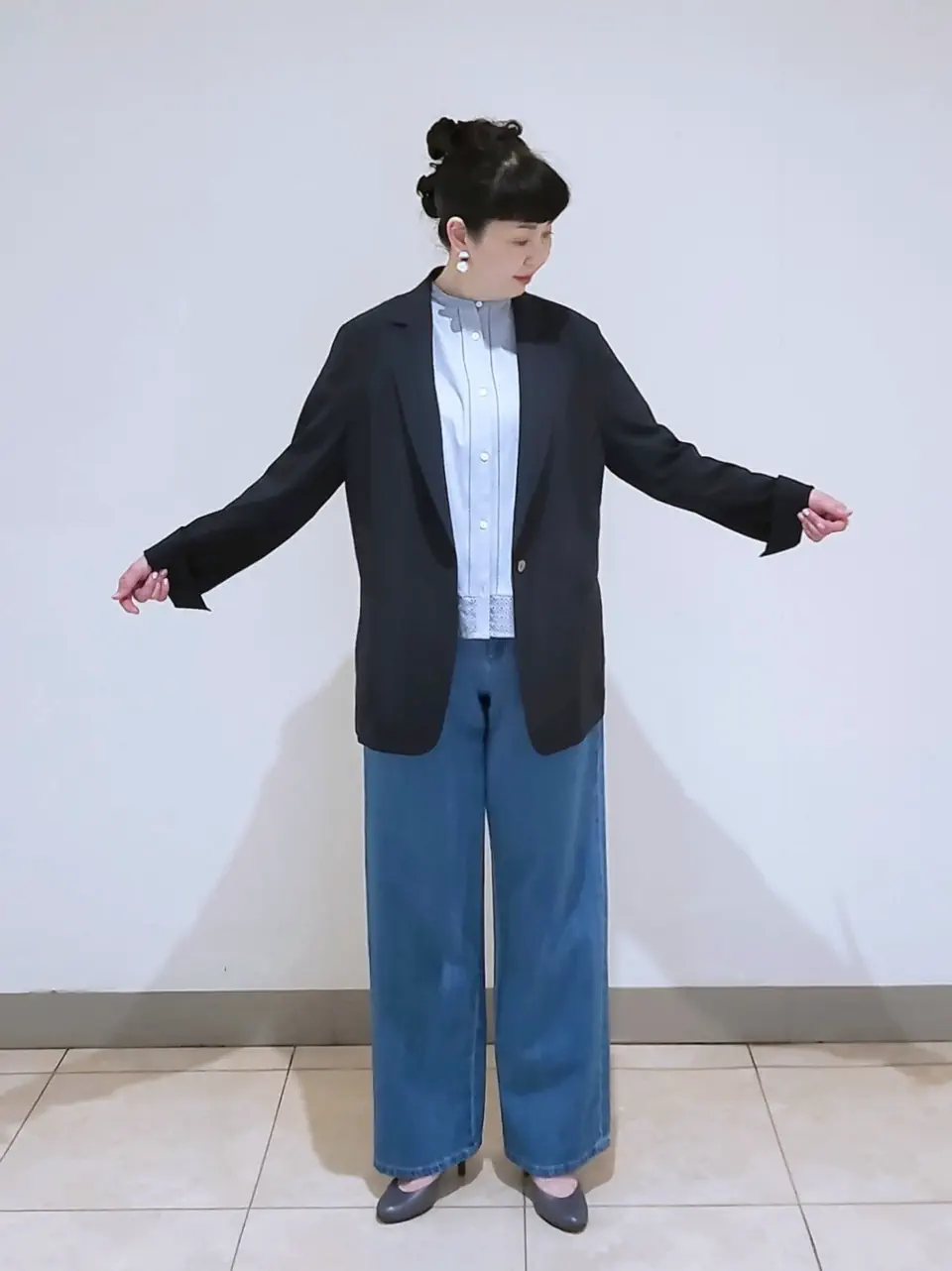 J.PRESS LADIES L スタッフ コーディネート画像