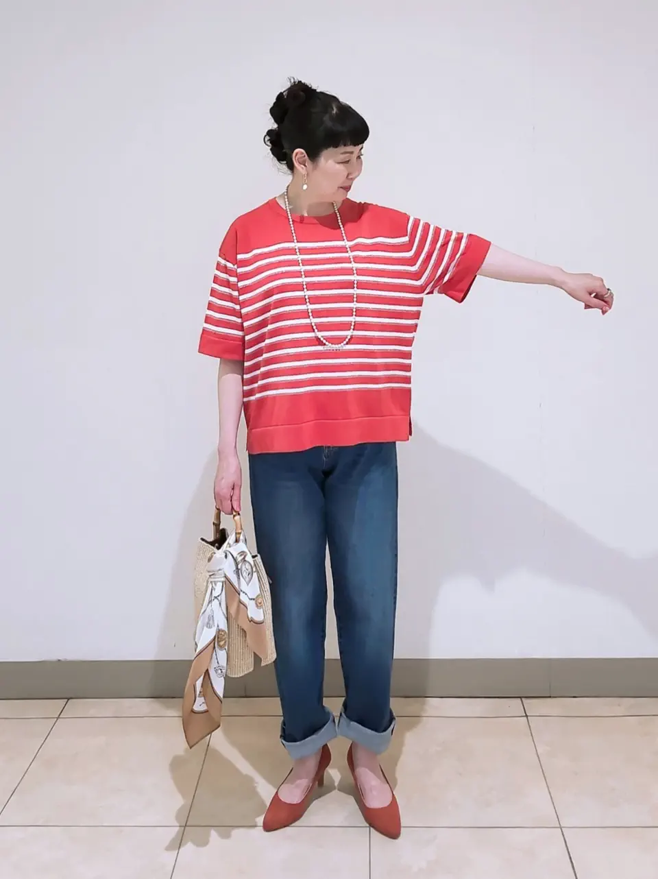 J.PRESS LADIES L スタッフ コーディネート画像